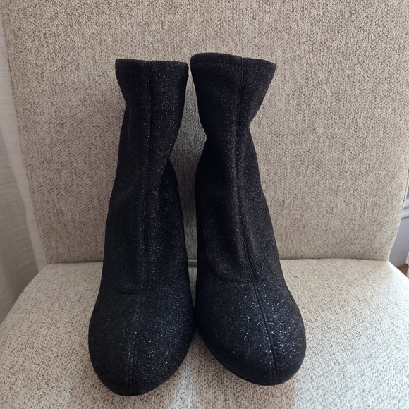 Michael Kors Glitter Black Heeled Boots - Picture 4 of 8